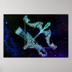 sagittarius das archer zodiac poster