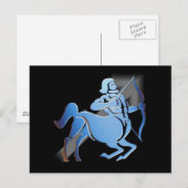 Sagittarius - Designer Zodiac Postcard Postkarte (Vorne/Hinten)