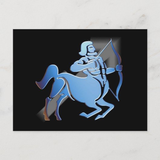 Sagittarius - Designer Zodiac Postcard Postkarte (Vorderseite)