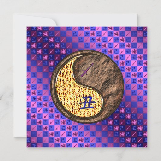 Sagittarius & Earth Ox Karte (Vorderseite)