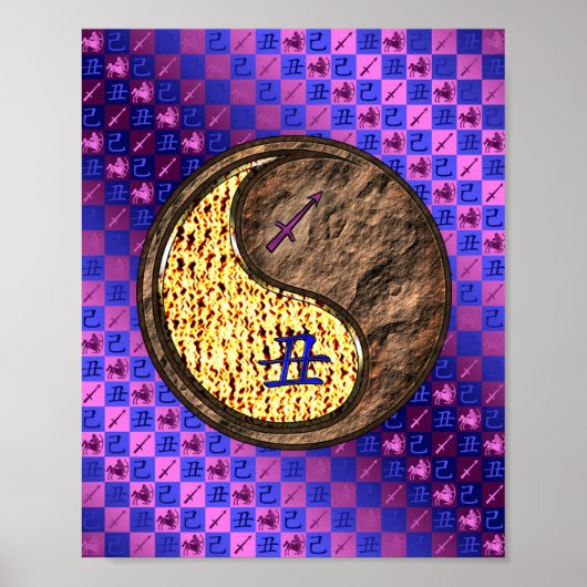 Sagittarius & Earth Ox Poster (Vorne)