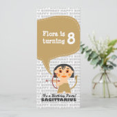 Sagittarius Einladung Geburtstagsparty (Stehend Vorderseite)