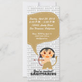 Sagittarius Einladung Geburtstagsparty (Rückseite)