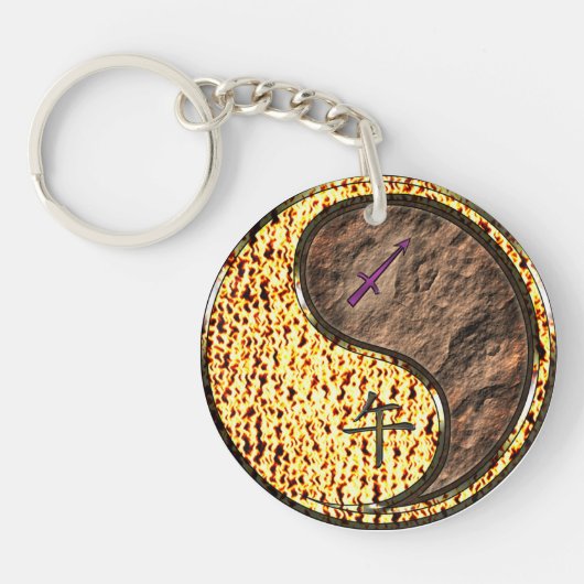 Sagittarius & Erdpferd Schlüsselanhänger (Vorderseite)