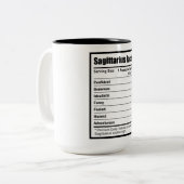 Sagittarius Ernährungsdaten Zweifarbige Tasse (Vorderseite Links)
