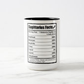 Sagittarius Ernährungsdaten Zweifarbige Tasse (Mittel)