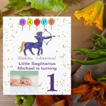 Sagittarius Erstgeburt Gold & Ballons