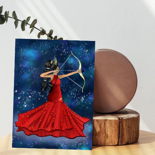 Sagittarius Female Goddess Fashion Illustration Poster