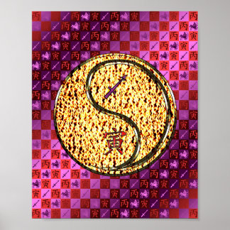 Sagittarius & Feuer Tiger Poster