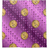 Sagittarius & Fire Rooster Duschvorhang (Vorderseite)