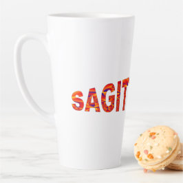 Sagittarius - Firey Orange Yellow Blue Milchtasse