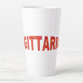 Sagittarius - Firey Orange Yellow Blue Milchtasse (Vorderseite)