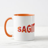 Sagittarius - Firey Orange Yellow Blue Tasse (Links)