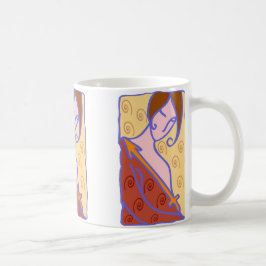 Sagittarius-Frau in Orange der 1920er Jahre Kaffeetasse