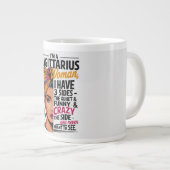 Sagittarius Frau mit drei Seiten Funny Gift Jumbo-Tasse (Vorderseite Rechts)