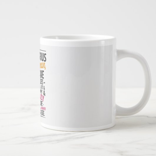 Sagittarius Frau mit drei Seiten Funny Gift Jumbo-Tasse (Rechts)