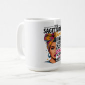Sagittarius Frau mit drei Seiten Funny Gift Kaffeetasse (Vorderseite Links)