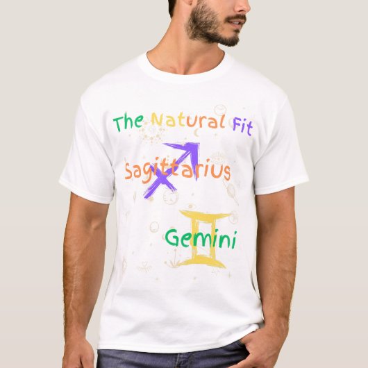 Sagittarius Gemini Couple Zodiac T - Shirt (Vorderseite)