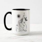 Sagittarius Girl 15oz Black Rim Tasse (Links)