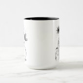Sagittarius Girl 15oz Black Rim Tasse (Zentrum)