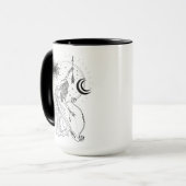 Sagittarius Girl 15oz Black Rim Tasse (Vorderseite Links)