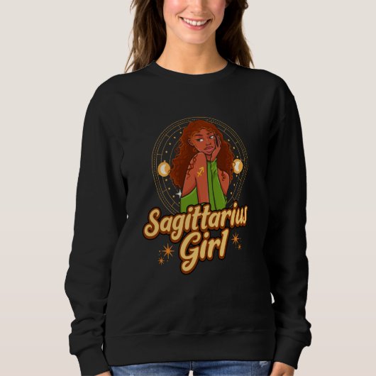 Sagittarius Girl Astrology Astrologer Zodiac Sign Sweatshirt (Vorderseite)
