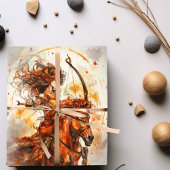 sagittarius girl zodiac birthday geschenkpapier set