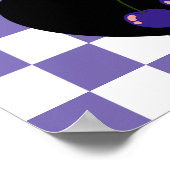 Sagittarius Gothic Aesthetic Checkered Cherry Art Poster (Ecke)