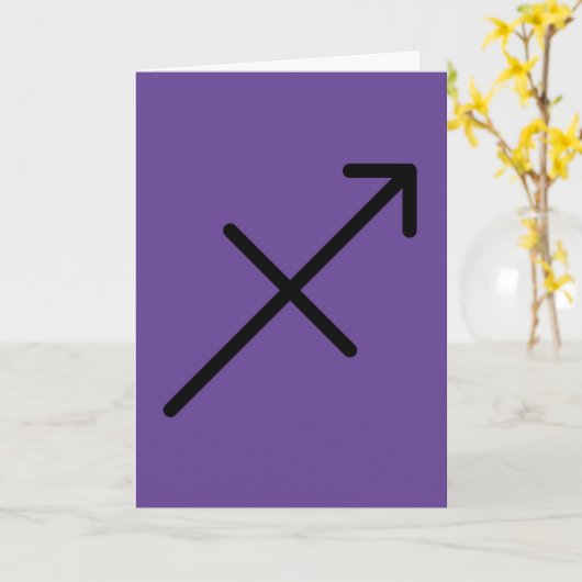 Sagittarius Greeting Card Karte (Gelbe Blume)