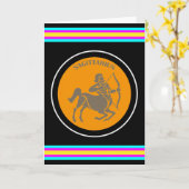 Sagittarius Grußkarte Karte (Gelbe Blume)