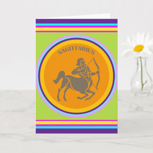 Sagittarius Grußkarte Karte (Kleine Pflanze)