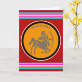 Sagittarius Grußkarte Karte (Gelbe Blume)