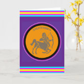 Sagittarius Grußkarte Karte (Gelbe Blume)