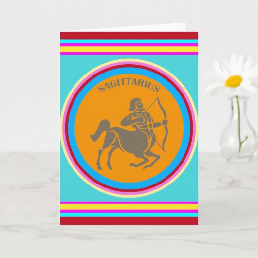 Sagittarius Grußkarte Karte (Kleine Pflanze)
