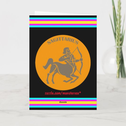 Sagittarius Grußkarte Karte (Rückseite)