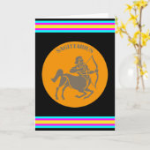 Sagittarius Grußkarte Karte (Gelbe Blume)