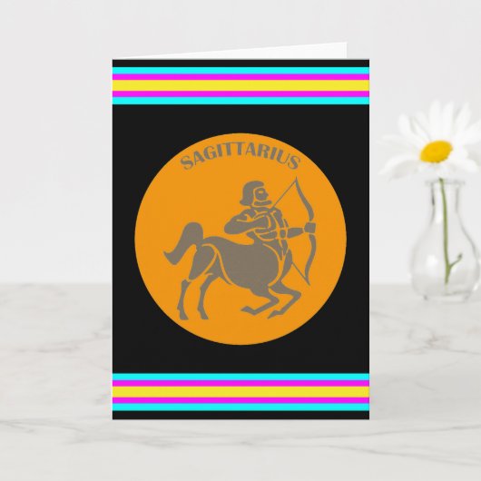 Sagittarius Grußkarte Karte (Kleine Pflanze)