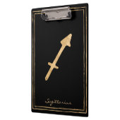 Sagittarius hammered goldstilisierte Astrologie Klemmbrett (Links)