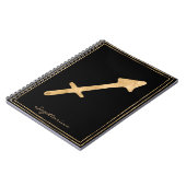 Sagittarius hammered goldstilisierte Astrologie Notizblock (Linke Seite)