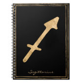Sagittarius hammered goldstilisierte Astrologie Notizblock (Vorderseite)