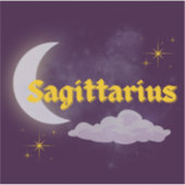 Sagittarius Himmelsästhetische Mondwolkenstars Aufkleber (Vorderseite)