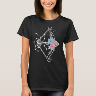 Sagittarius Hippie Zodiac Blume Frieden Liebe Uni T-Shirt