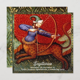 Sagittarius Horoscope Zodiac Medieval Art Geburtst Einladung