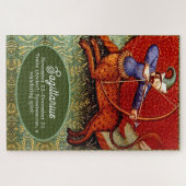 Sagittarius Horoscope Zodiac Medieval Vintag LG Puzzle (Horizontal)