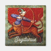 Sagittarius Horoscope Zodiac Mittelalterliche Kuns Magnet (Vorne)