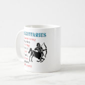 Sagittarius Horoscope Zodiac Sign Kaffeetasse (Vorderseite Links)