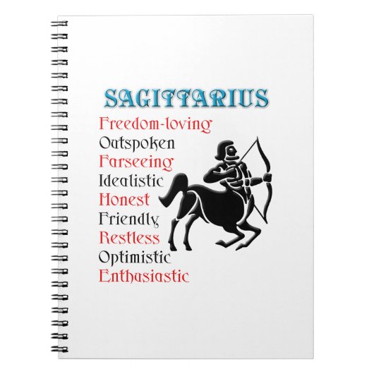 Sagittarius Horoscope Zodiac Sign Notizblock (Vorderseite)