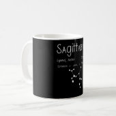 Sagittarius Horoskop Astrologie Star Geburt Kaffeetasse (Vorderseite Links)