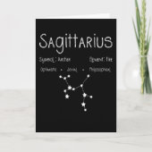 Sagittarius Horoskop Astrologie Star Geburt Karte (Vorderseite)
