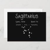 Sagittarius Horoskop Astrologie Star Geburt Postkarte (Vorne/Hinten)